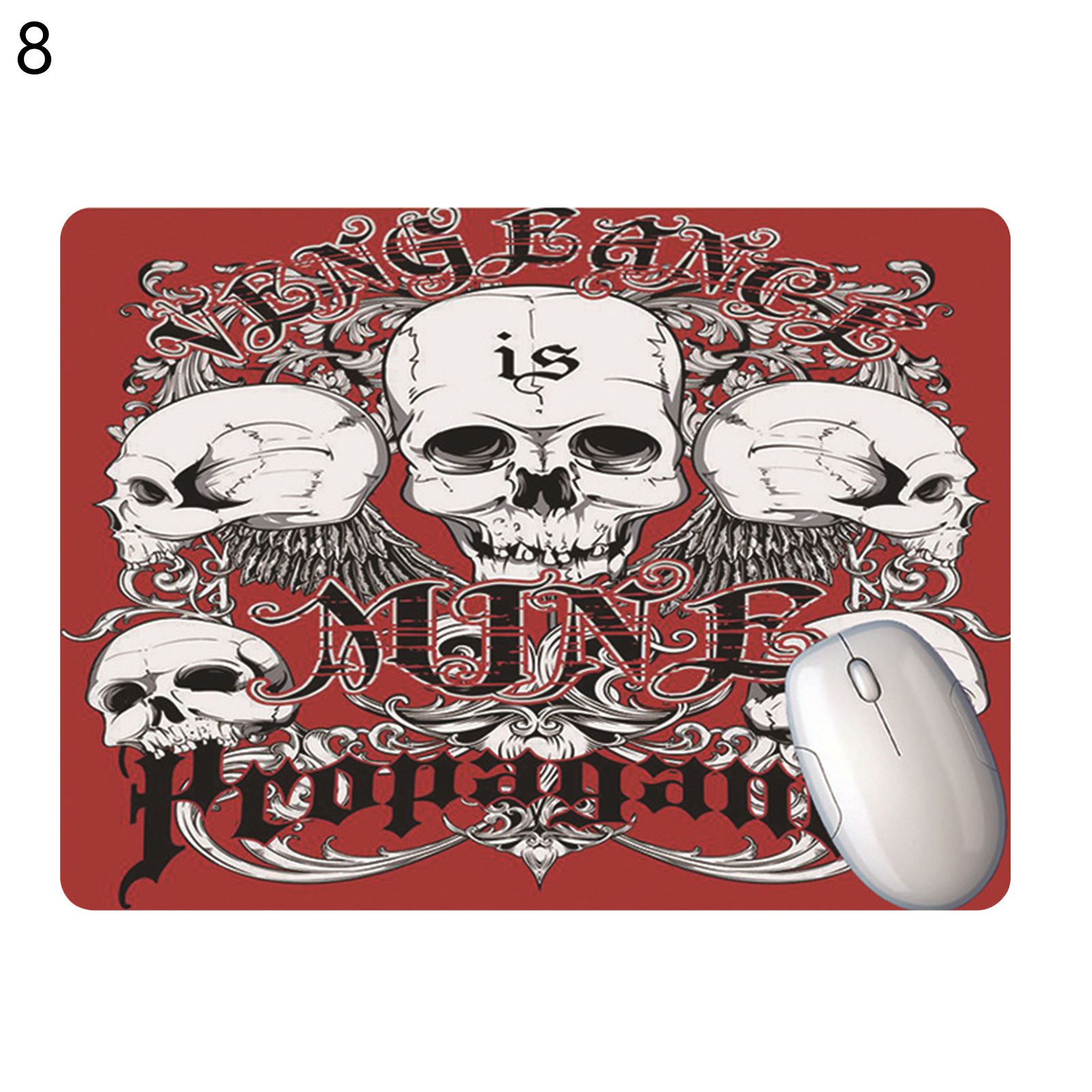Desk Mouse Pad Prtical Skull Head Flowers Pattern le Mouse Pad