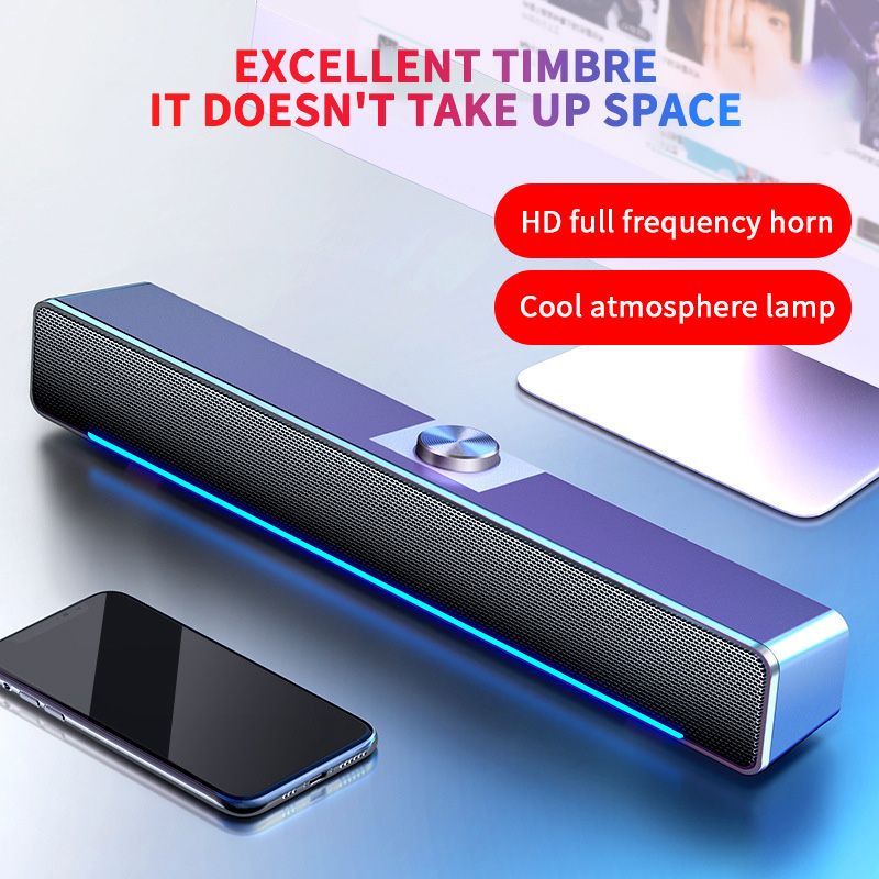 USB Rechargable Bluetooth Wired Computer Speaker For PC With Steady And Lossless Bass Sound Effect/3.5mm Audio Plug professional design