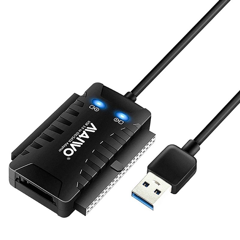MAIWO K132U3IS Hard Disk Adapter USB3.0 to IDE/SATA Interface Adapter Supports 2.5/3.5 Inch Universal Hard Disk Adapter EU Plug