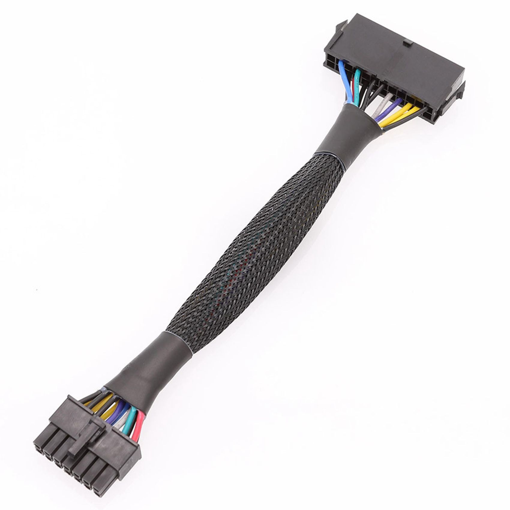 24 Pin to 14 Pin ATX PSU Main Power Adapter Braided Sleeved Cable