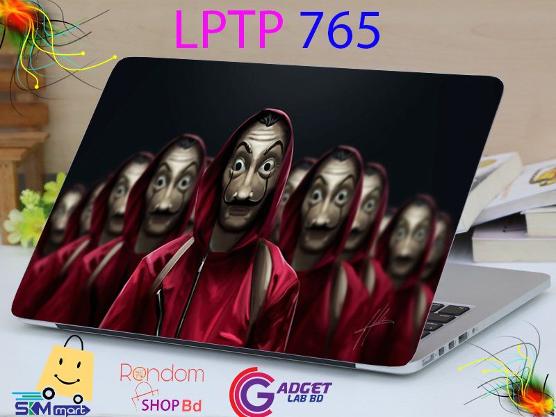 LPTP - 765 Alien mask Laptop Sticker Laptop Skin Sticker & Laptop Skin for laptop Back Side Decoration