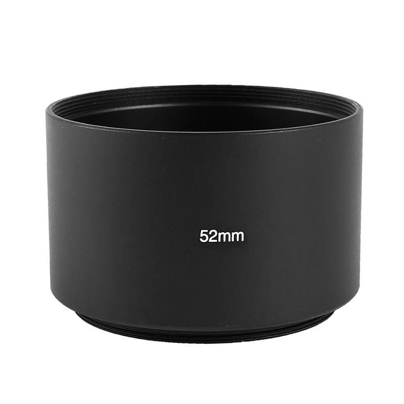 Camera Filter Screw-in Mount 52mm Metal Tele Lens Hood Shade