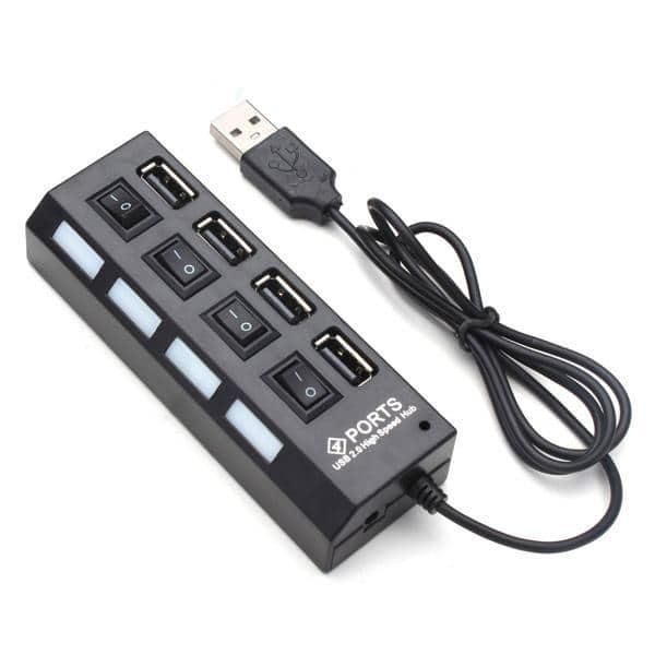 4 Port Usb Hub For Computer And Laptop - Usb Hub