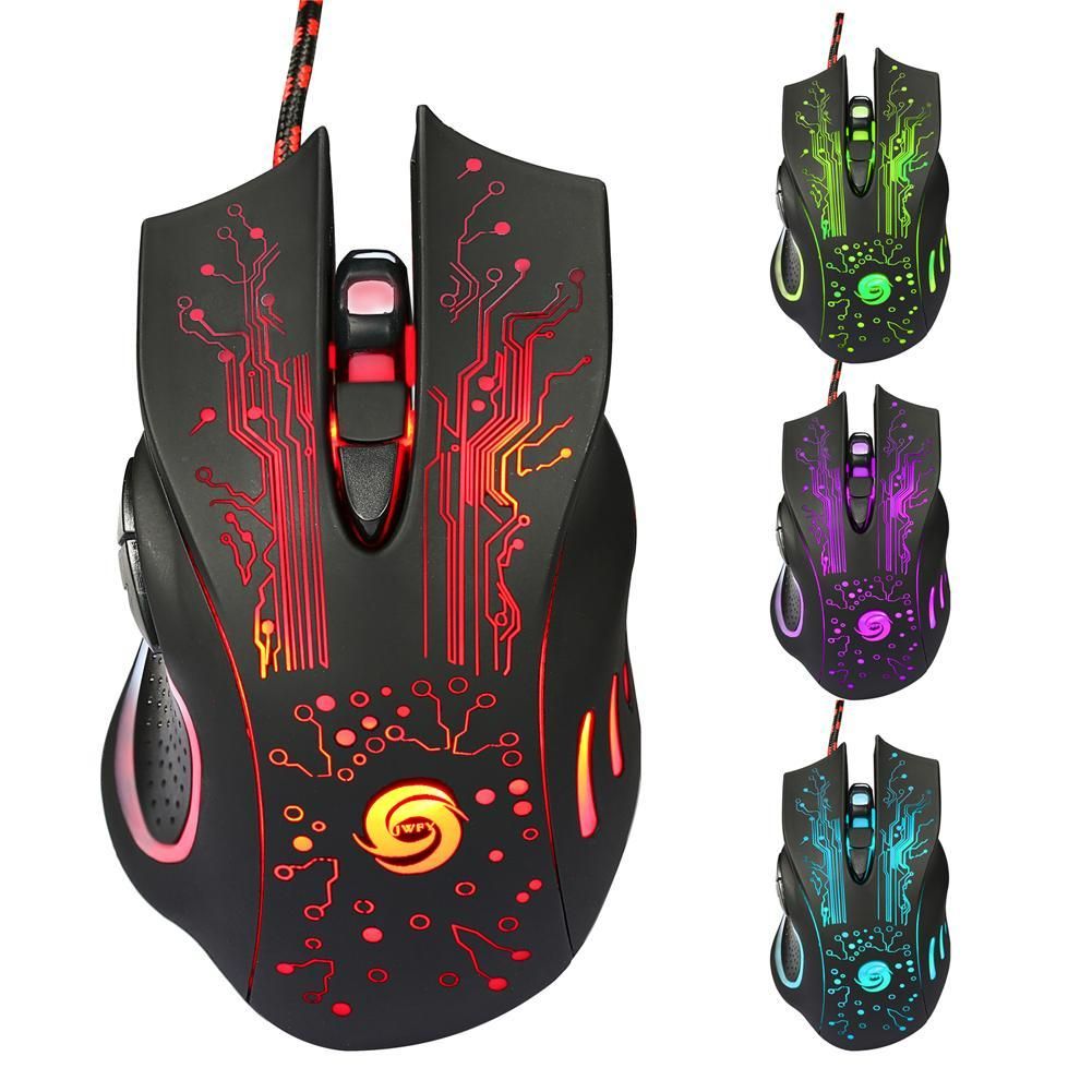 gamer mouse 1.5m USB Wired Gaming Mouse 3200DPI 6 Buttons LED Optical Professional Pro Mouse Gamer Computer Mice for PC Laptop