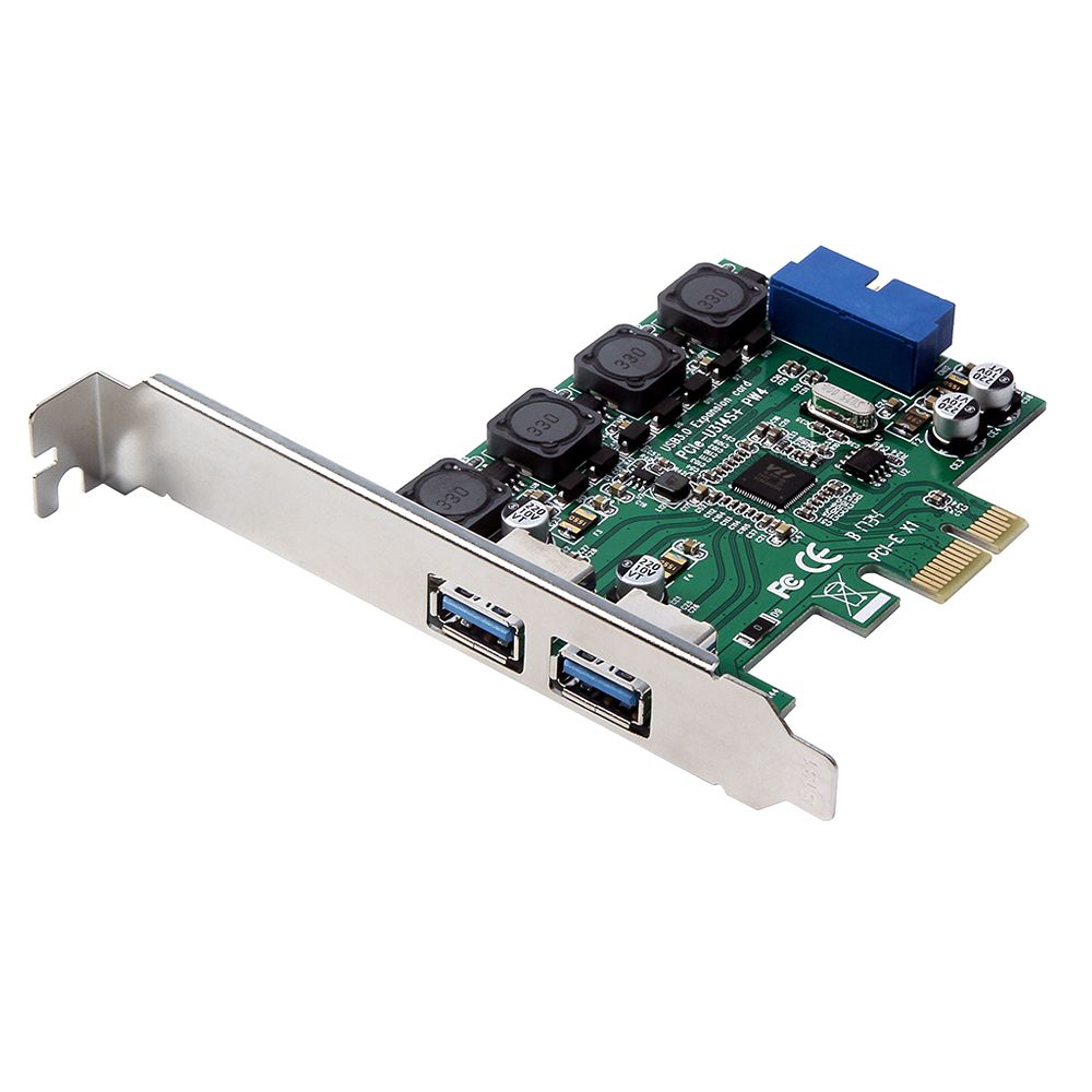 High-Speed 2-Port USB 3.0 19-PIN to PCI-E Expansion Card PCI Express Adapter Converter Card For Desktop PC