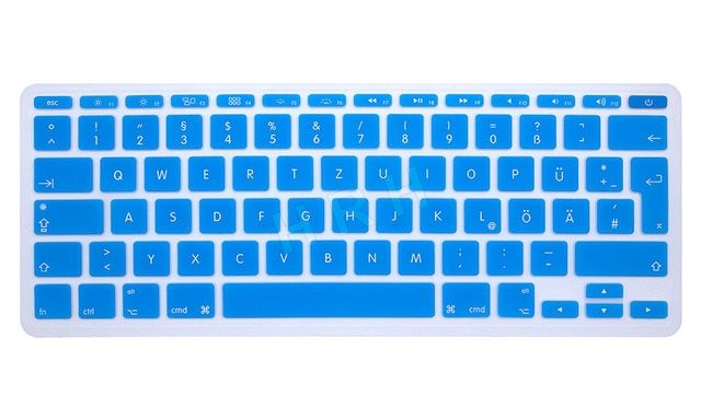 HRH German Language German Fonts Silicone EU UK Keyboard Cover Skin Sticker Protector For Macbook Air 11