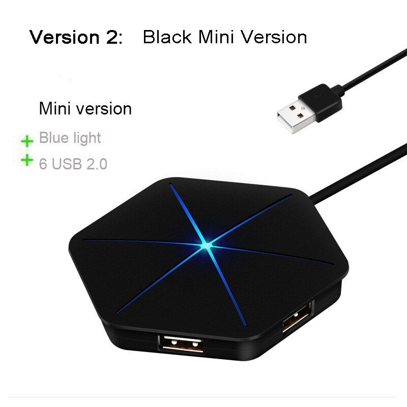 USB 3.0 2.0 HUB High Speed External 6 Port Usb Splitter with Micro Usb Inter SD/TF Card Reader for PC Laptop Computer