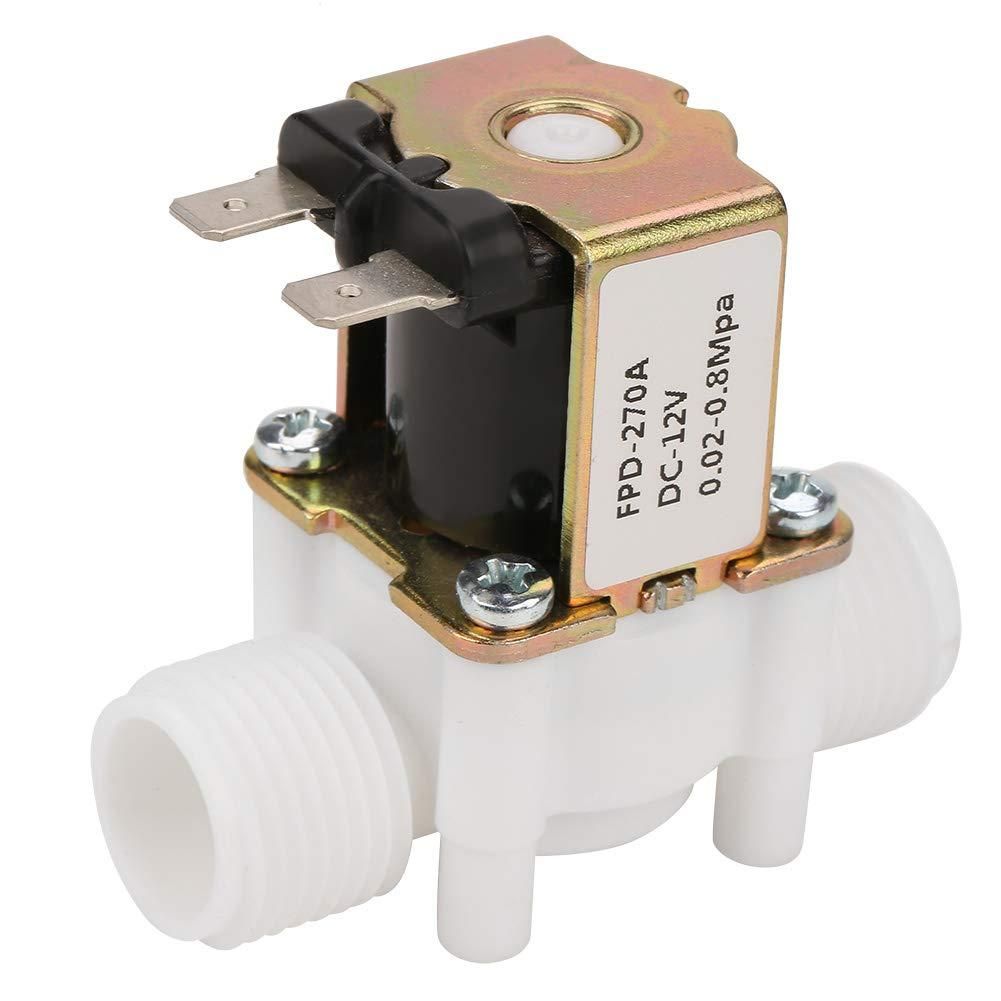 Practical product Dc12V N/C Normally Closed Water Solenoid Valve G1/2-Inch Plastic Electrical Solenoid Valve for Water Dispenser