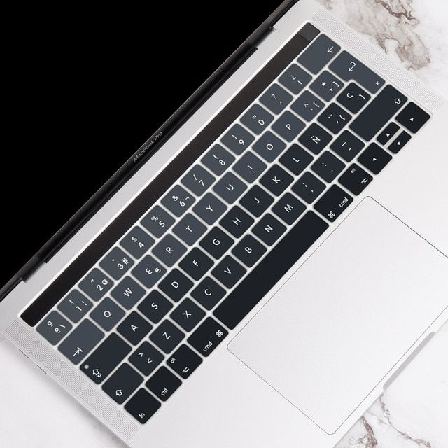 For MacBook Pro 13 15 inch Touch Bar A2159 A1989 A1706 A1707 A1990  2020- 2020 EU Spanish Version Keyboard Cover Skin Protector
