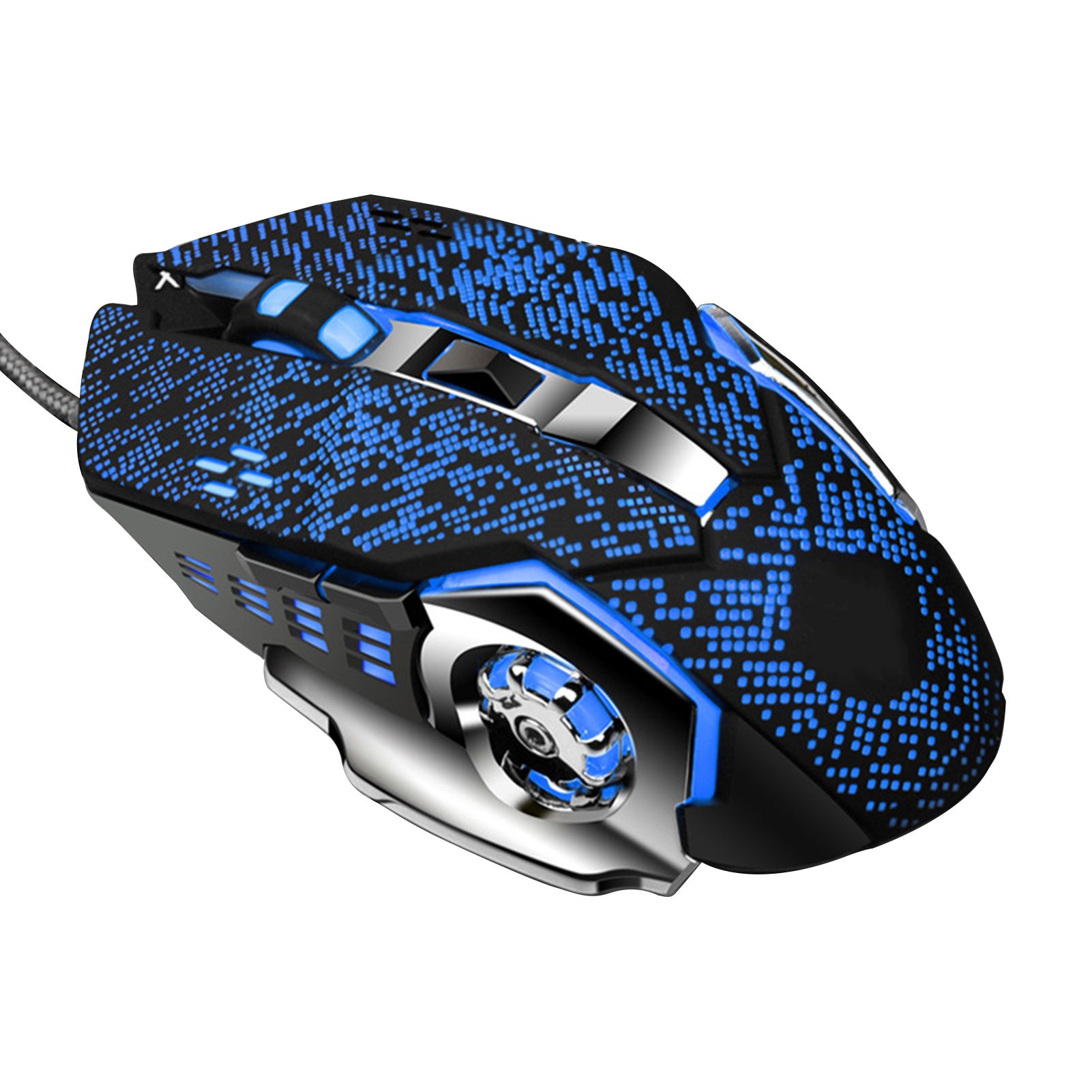 GreenForest Q5 Wired USB LED Optical Mouse ABS Colorful Lights Effect Mechanical Gaming Mouse for PC Laptop Gamer