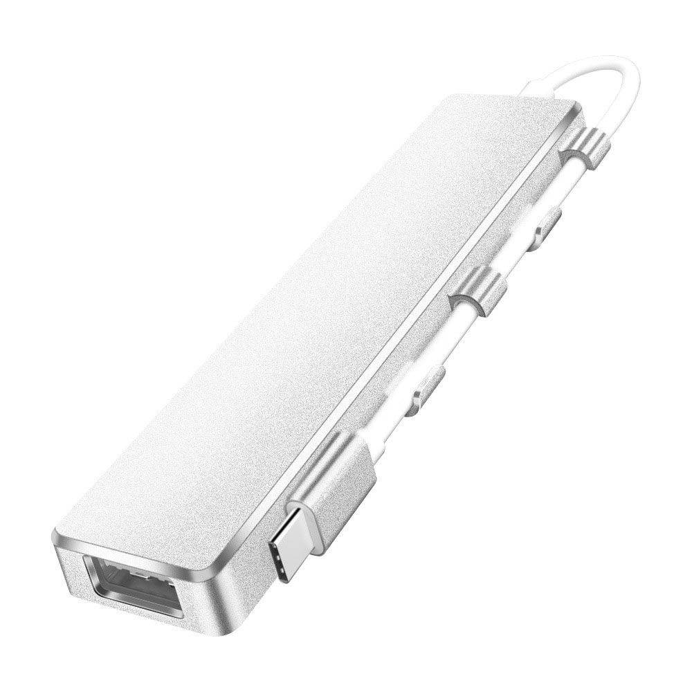 Portable USB Hub 4-Port Type-C Female Interface USB 3.0 Data Hub, Suitable for Windows/Mac Operating System,galactic