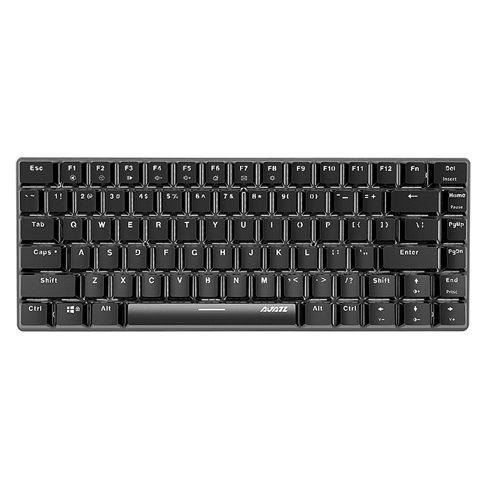 Ajazz AK33 82 Keys USB Wired Mechanical Keyboard Monochromatic White Backlight Gaming Office Keyboard Pink with Red Switches