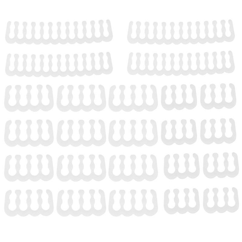 24PCS/Lot PC Cable Comb Motherboard 24Pin 8Pin 6Pin Cable Comb for Computer Gesleeved Up to 3.4 mm White ， PC cable comb