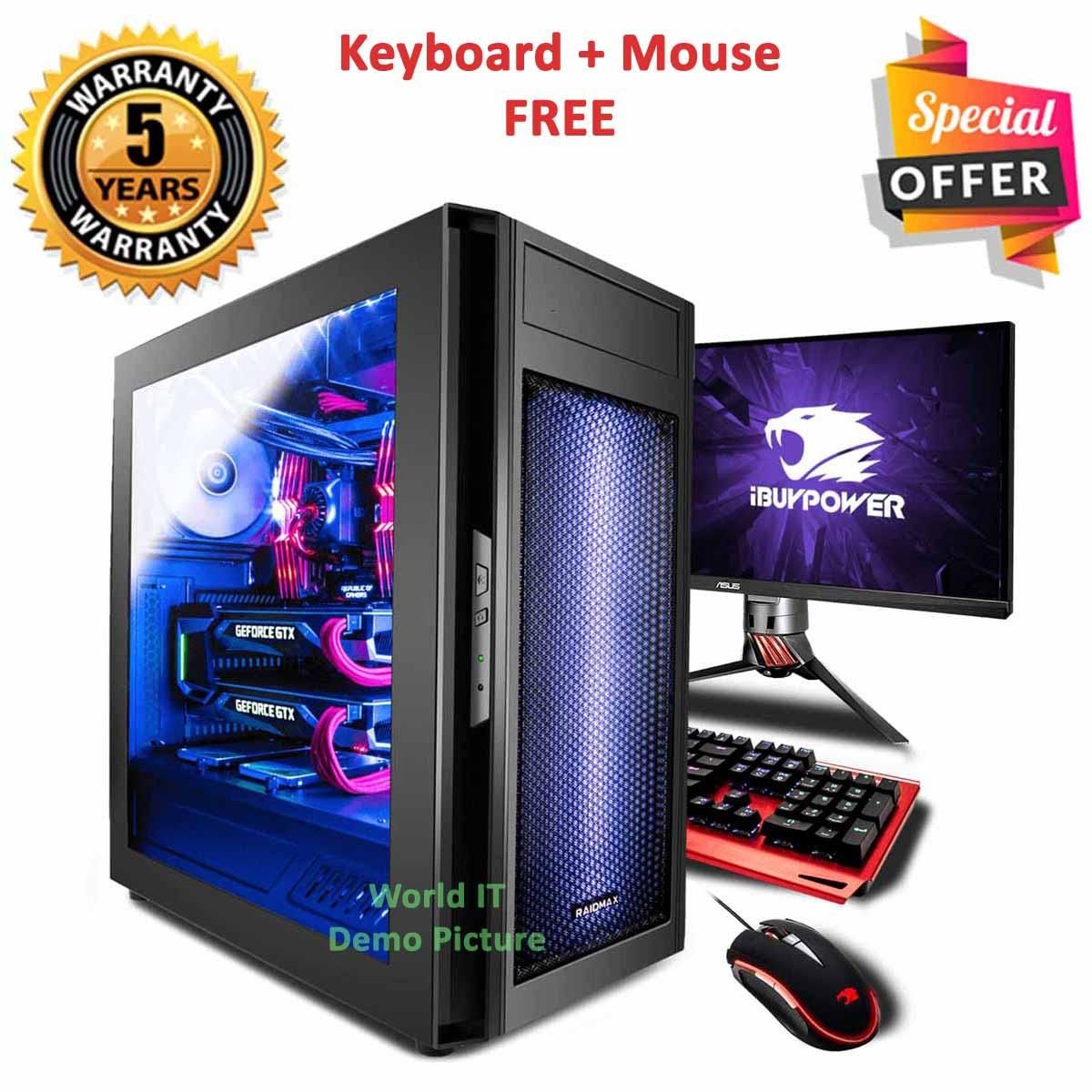 Intel® Core I5 Ram 4Gb Hdd 500Gb Graphics 2Gb Built In And Monitor 17’’ Gaming Pc Windows 10 64 Bit New Desktop Computer 2023