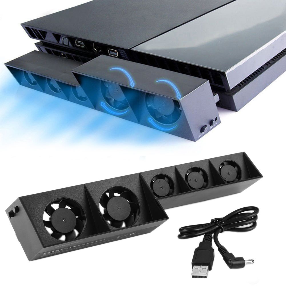Cooling Fan Cooling Machine for normal PS4 Professional Game Console Host Lightweight 5 Fan Cooler Temperature Control