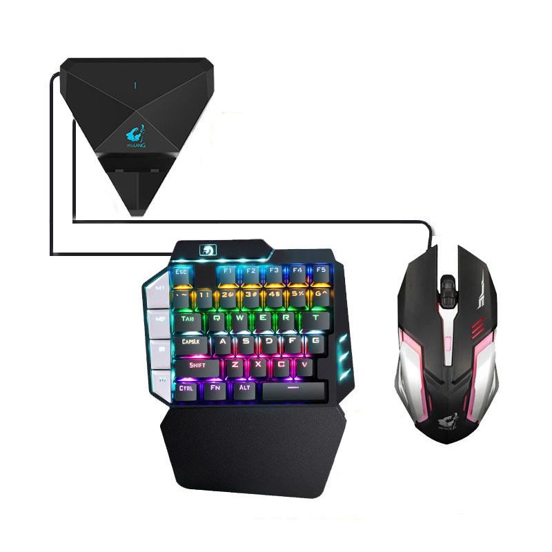 ZIYOU LANG Game Controller Gaming Keyboard Mouse Kit Bluetooth 4.0 for PUBG Mechanical Keyboard for IOS iPad Android to PC
