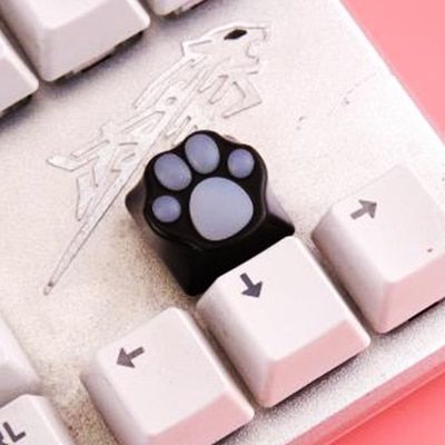 Cat Claw Key Cap Mechanical Keyboard Aluminum Metal Soft Silicone Lovely Girl Cute Pink Single Personality Transparent Keycap
