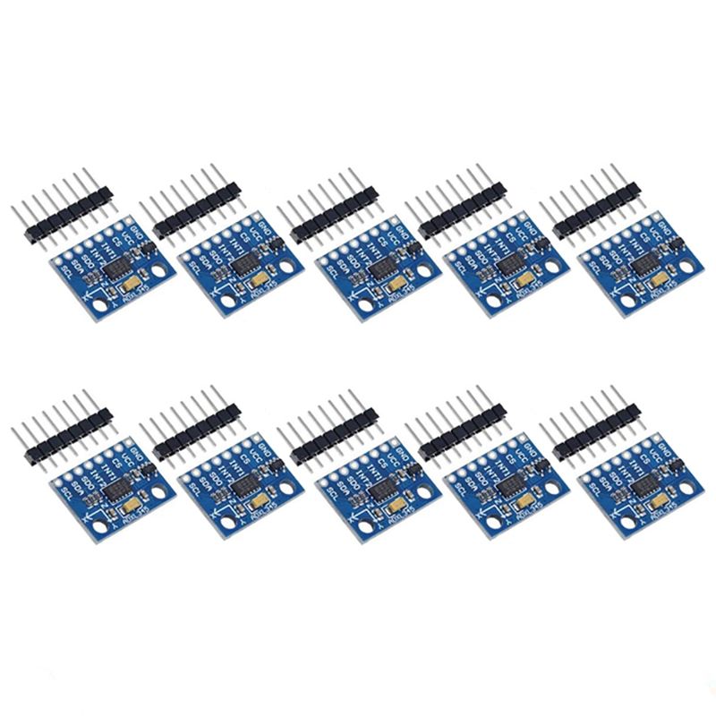 10PCS GY-291 ADXL345 Digital Tri-Axial Acceleration Due to Gravity Gradient Module IIC/SPI Transmission