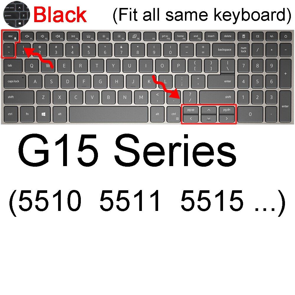 G3 Keyboard Cover for Dell G7 G15 Gaming G5 SE Pro 15 17 5587 7500 7588 7590 7700 7790 Laptop Protector Skin Case Silicone 15.6