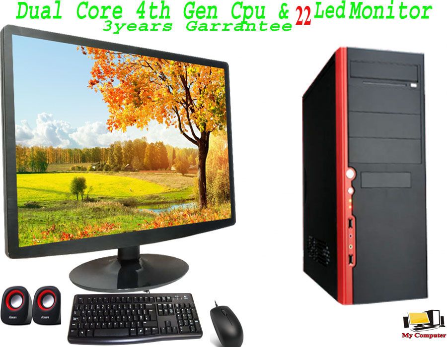 Product details of Intel  dual Core  4th gen RAM 8GB HDD 1Tb ,22'' led monitor, Graphics 2/4GB Built in Gaming PC Win 10 64 Bit