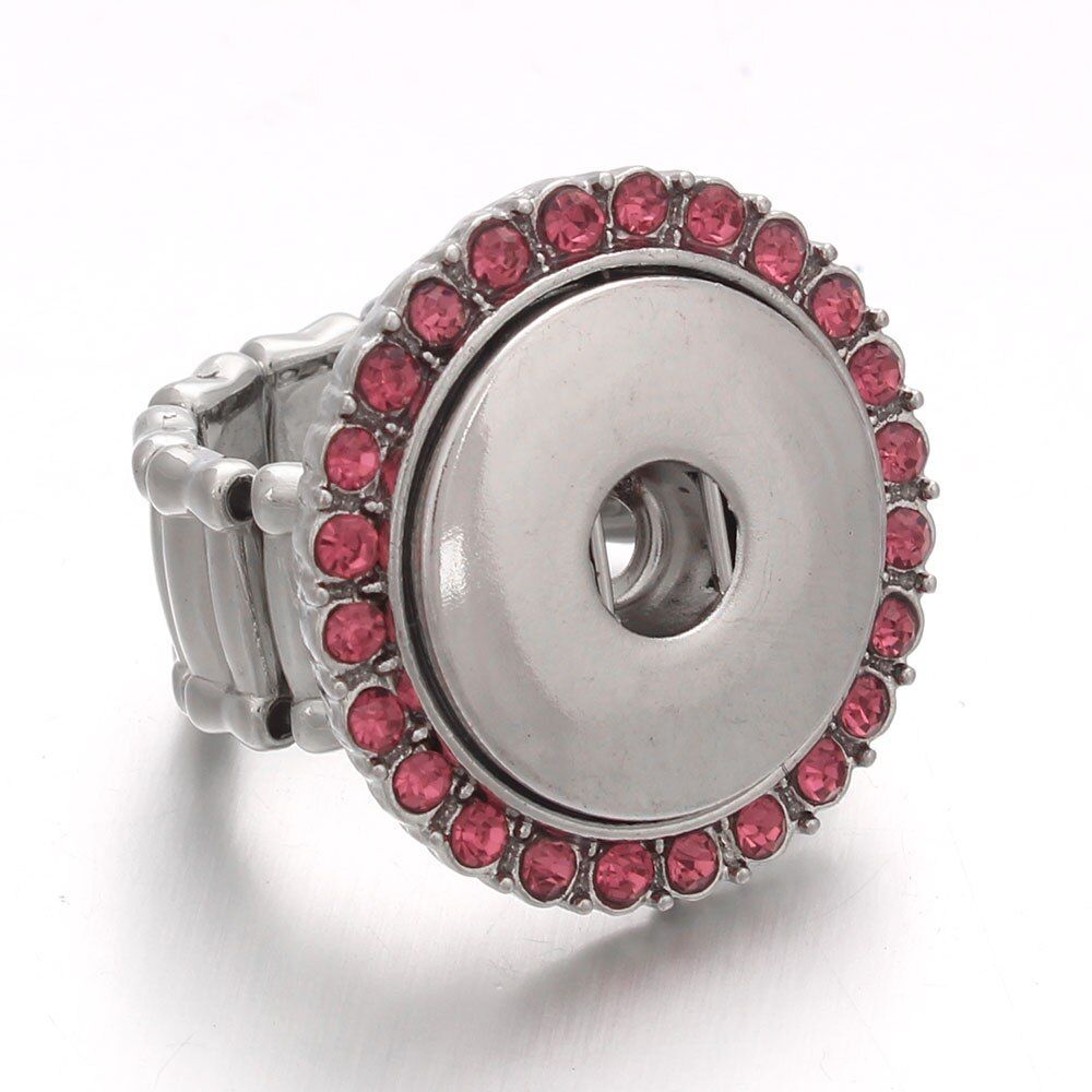 2017 Vintage DIY elastic snaps ring fit 18mm&12mm metal snap buttons women's fashion jewelry Men's ring one direction ZH001