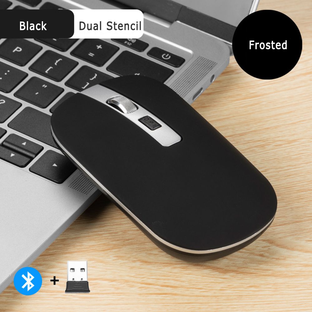 2.4G Wireless Mouse Silent Dual USB Rechargeable Silent Mouse Ultra Thin Mouse Portable Optical Mice For PC professional design