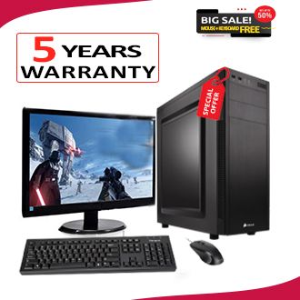 Intel® Core 2 Duo RAM 4GB HDD 1000GB Monitor 19 inch HP Samsung Dell Intel HD Graphics Built-in for Gaming PC Windows 7 64 Bit Desktop PC low price PC(null)