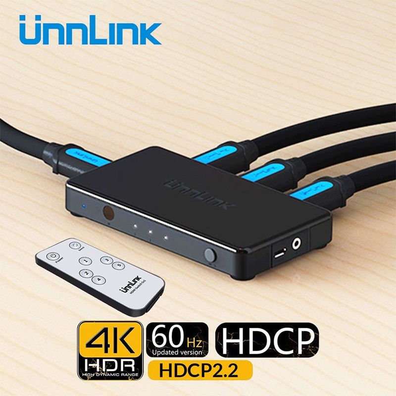 HDMI Three-In And One-Out Switcher 3 In And 1 Out 4k Hd 2 @60hz Computer Monitor Screen Video Switch Splitter 1To 2 Split Screen