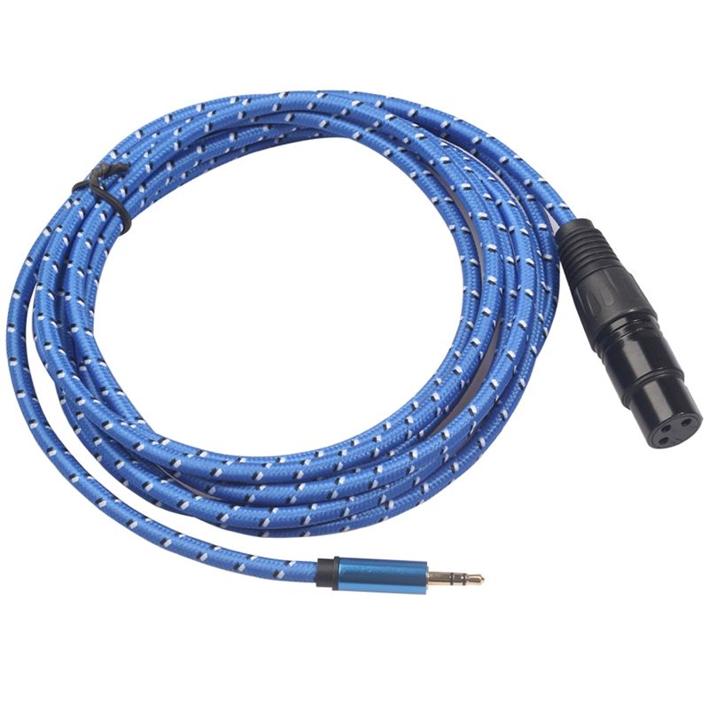 3.5MM TO Mini 3Pin XLR Female for PC Headphone Mixer Microphone Stereo Camera Amplifier(Female)