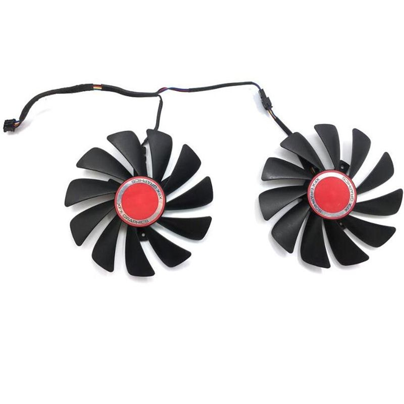 XFX 2PCS 95MM FDC10U12S9-C CF1010U12S Cooler Replace for XFX AMD Radeon RX 580 590 RX580 RX590 Image Card Cooling