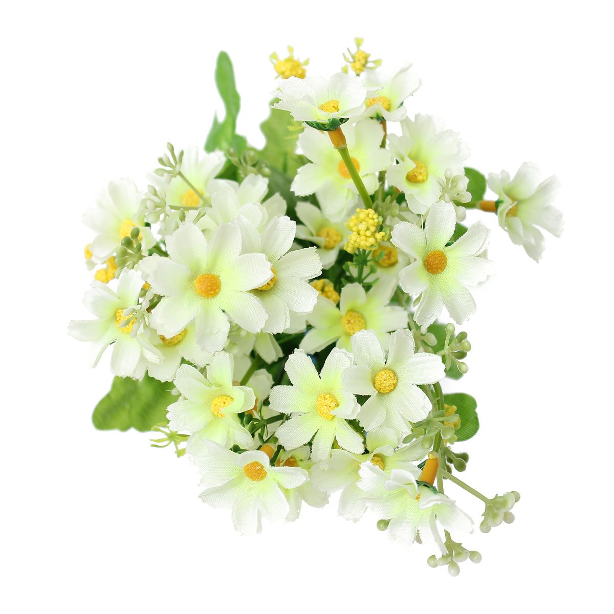 1 Bunch Fake Cineraria Artificial Flower Bouquet Computers Home Wedding Office Decoration - Pure white