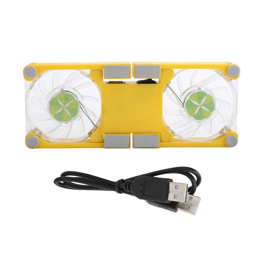 Himeng La Cooling Pad USB Foldable Radiator Cooler Stand Light Portable with Anti‑Skid Mount