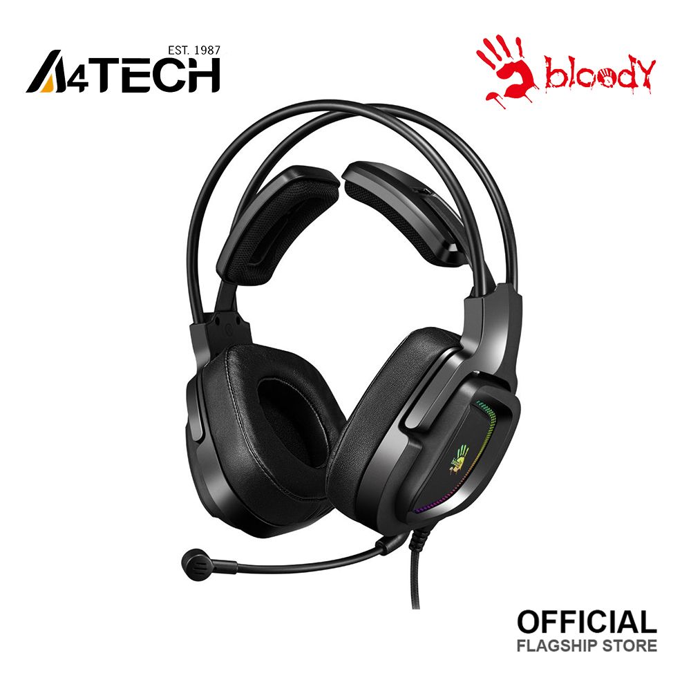 A4Tech Bloody G575 Gaming Headset - 7.1 Surround Sound - Cool RGB Light - Detachable Mic - In-Line Controller