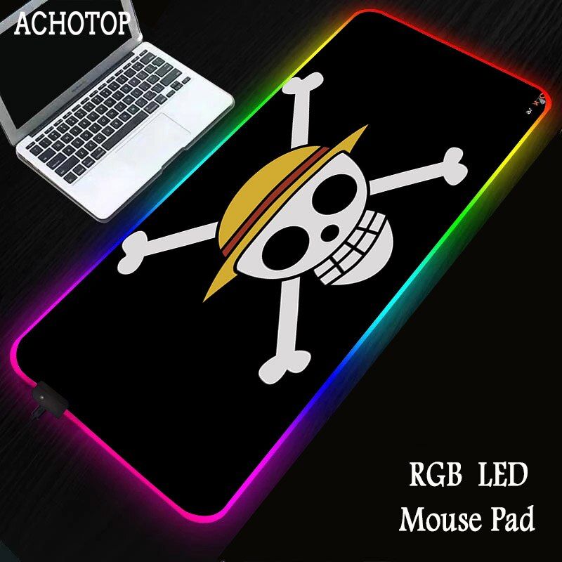 One Piec Gaming RGB Large Mouse Pad Computer Mousepad Led Backlight XXL Illumination Mause Pad Keyboard Desk Mat
