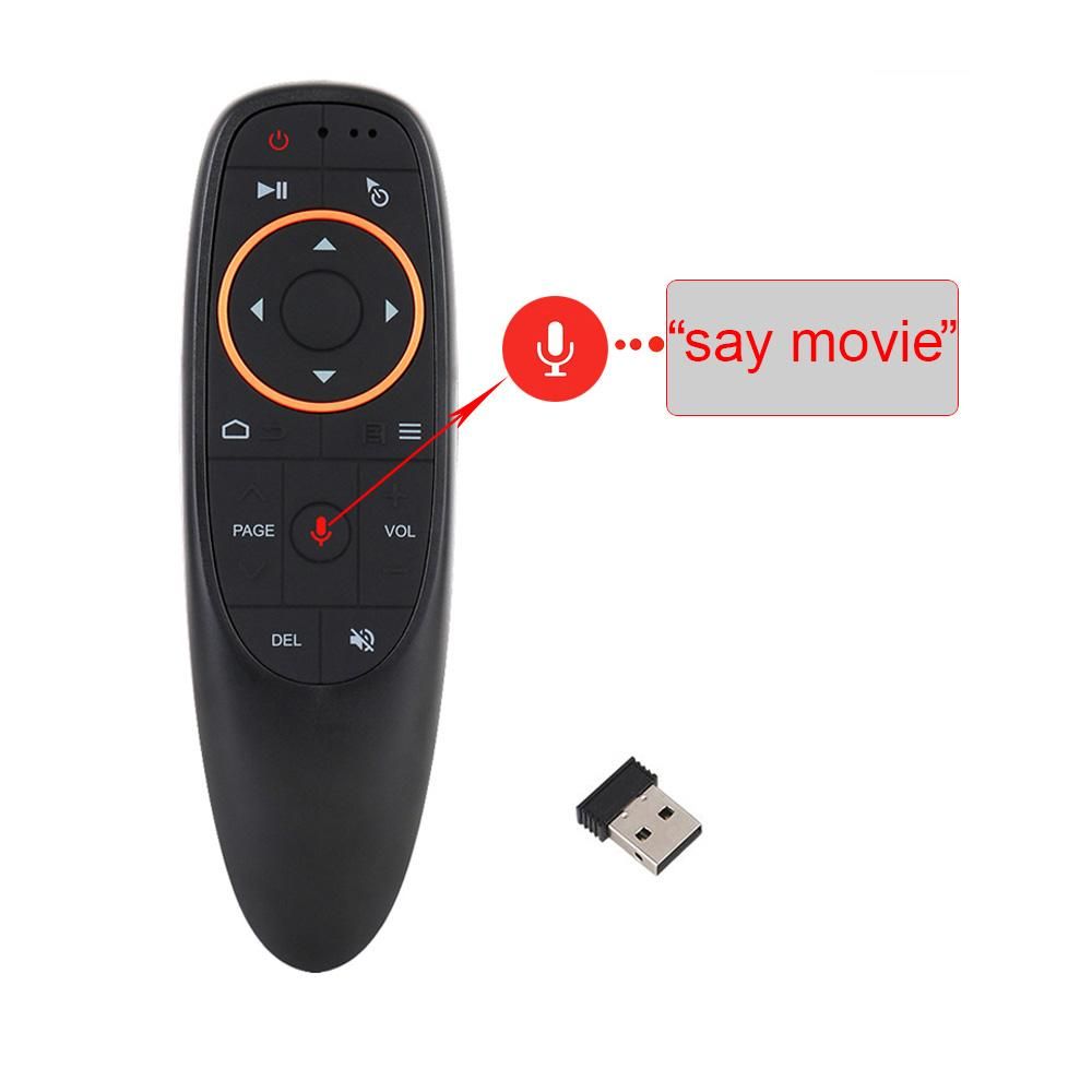 G10S Voice Air Mouse 2.4Ghz Mini Wireless Air Remote for Computer, Mini PC Android TV Box.