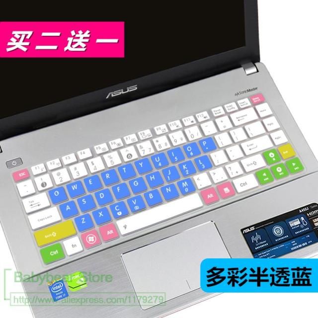 14 inchlaptop keyboard cover skin Protector For Asus D452C E402M E403SA V451 F441U A401U X450V X455L X441SA A40E/J