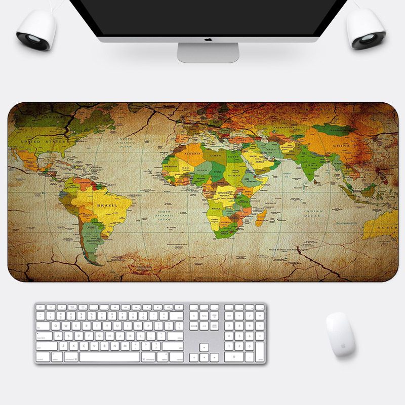【ALLGOOD】Mouse Pad Anime Anti-slip Rubber Laptop Mat World map Desk Table Mousepad Gamer Laptop Large Gaming Padmouse xxl for Mouse