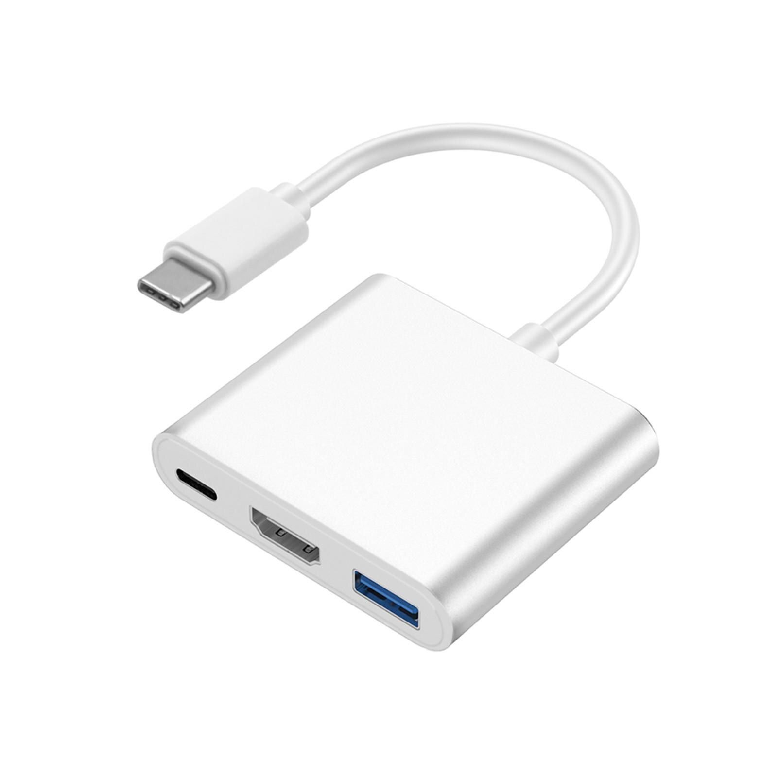 USB C HDMI Type C HDMI Mac 3.1 Converter Adapter USB Hub Type C to HDMI/USB 3.0/Type-C Aluminum For Apple Macbook Adapter