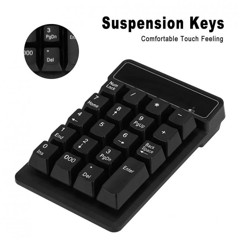 19 Keys Bluetooth Numeric Keypad 10m Connection 10 Million Clicks Number Pad