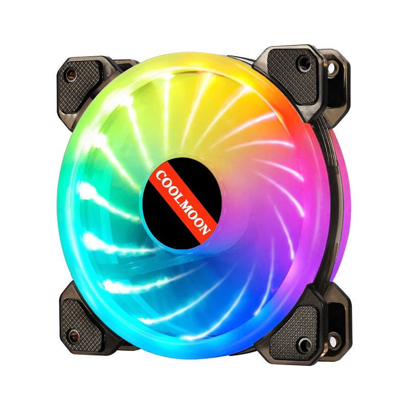 Coolmoon Starlight Fan, 12Cm Silent Argb Lighting Effect Desktop Computer Cooling Case Fan Suitable for Cpu