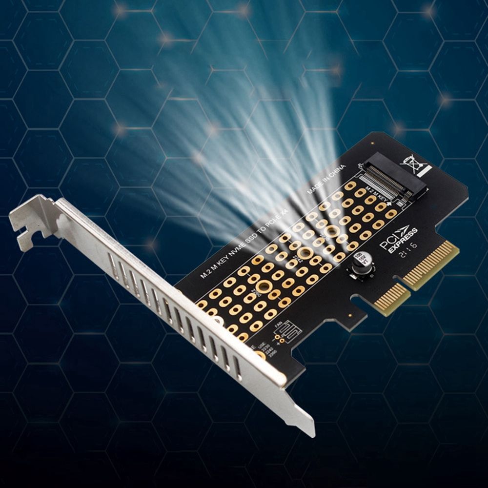 M.2 NVMe Adapter Card Support M Key Hard Disk Half Height Baffle