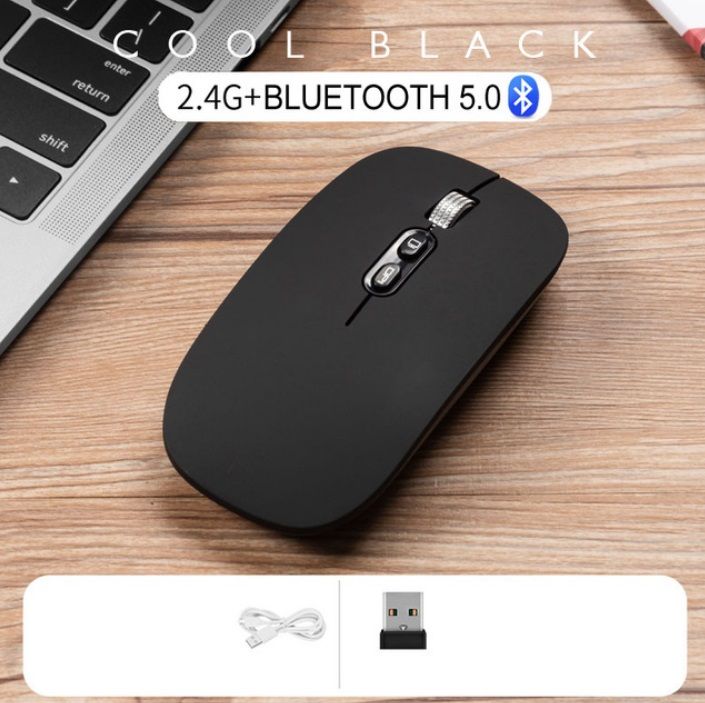 Yfashion M103 Computer Mouse Bluetooth Wireless Rechargeable Adjustable -hin Mouse