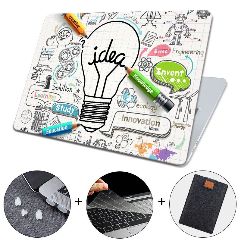 MTT Laptop Case For Macbook Air Pro 11 12 13 15 16 With Touch Bar 2020 Hard Cover For Macbook Air 13 funda A2179 A1932 A2289
