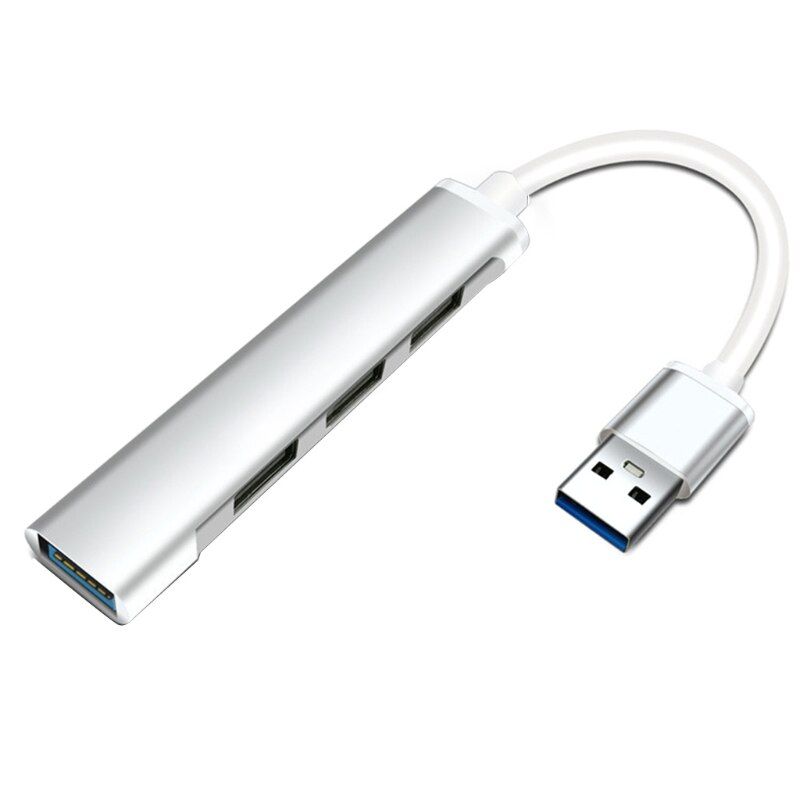 Portable USB 3.0 Hub Splitter USB Extender 4 Port USB Ultra Slim Data Hub Aluminum Alloy USB Docking Station Splitter