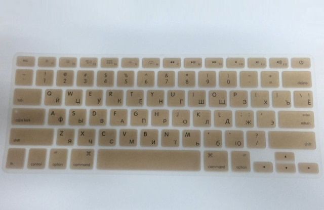 For Imac Macbook Air Pro Retina 13 15 Silicone Computer Russian Protector Promotion US RU RUS Russian Letter Keyboard Cover