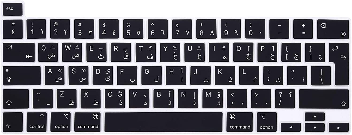 Arabic Keyboard Cover Skin For MacBook Pro13 A2289 A2251 2020 Release Pro 16 Inch  2020  A2141  Silicone laptop Protector
