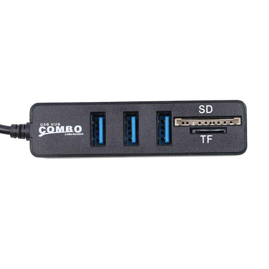 kebidu USB Hub Combo 3 / 6 Ports USB 2.0 Hub High Speed Splitter Multi USB Combo 2 In 1 SD/TF Card Reader For PC Laptop Computer