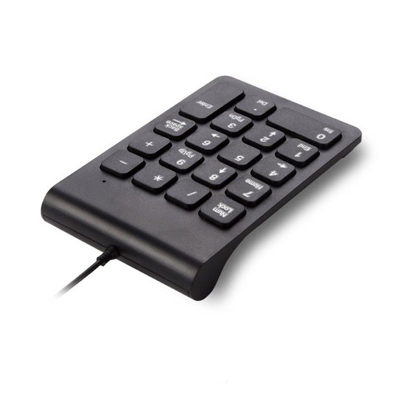18 Keys Mini Wired Keyboard 2.4G USB Silent Keyboard for Laptop Pc Computer