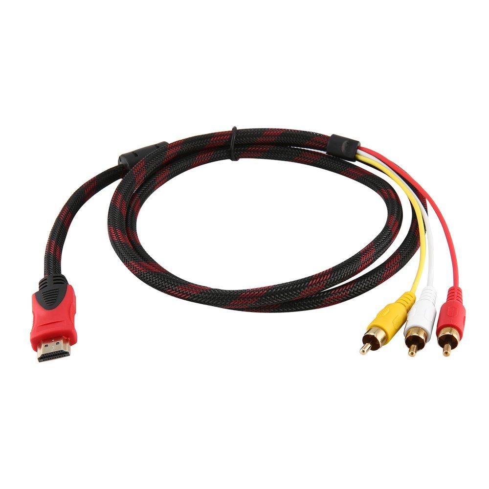 TE Hdmi To 3 Rca Cable High Quality Male Adapter Converter Cable For Hdtv 1.5m