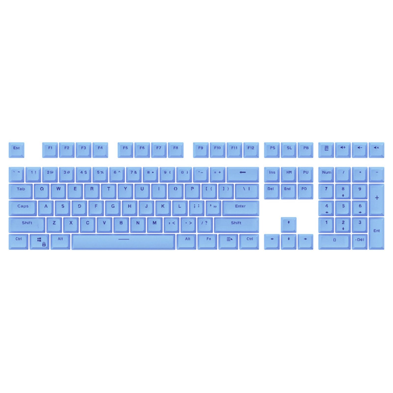 108Pcs Universal ABS Backlight Solid Color Keycaps Mechanical Keyboard Accessory